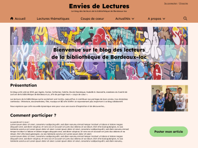 Prototype d'un blog pour un club de lecture