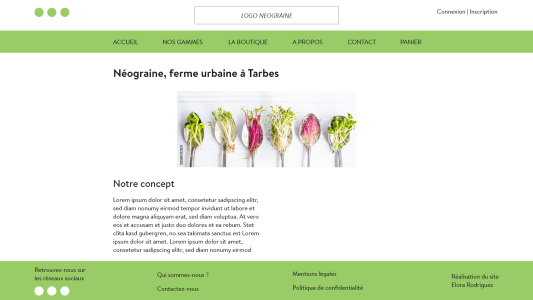Maquette d'un site web