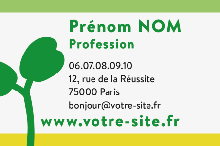Carte de visite (modèle végétal)